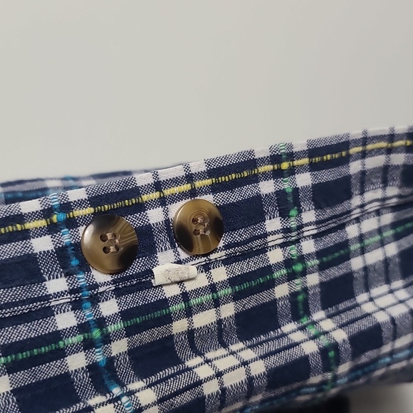 LEMON GRASS Short Sleeve Flannel Multi Color Casual Button Down Shirt Size Large - Picture 10 of 15